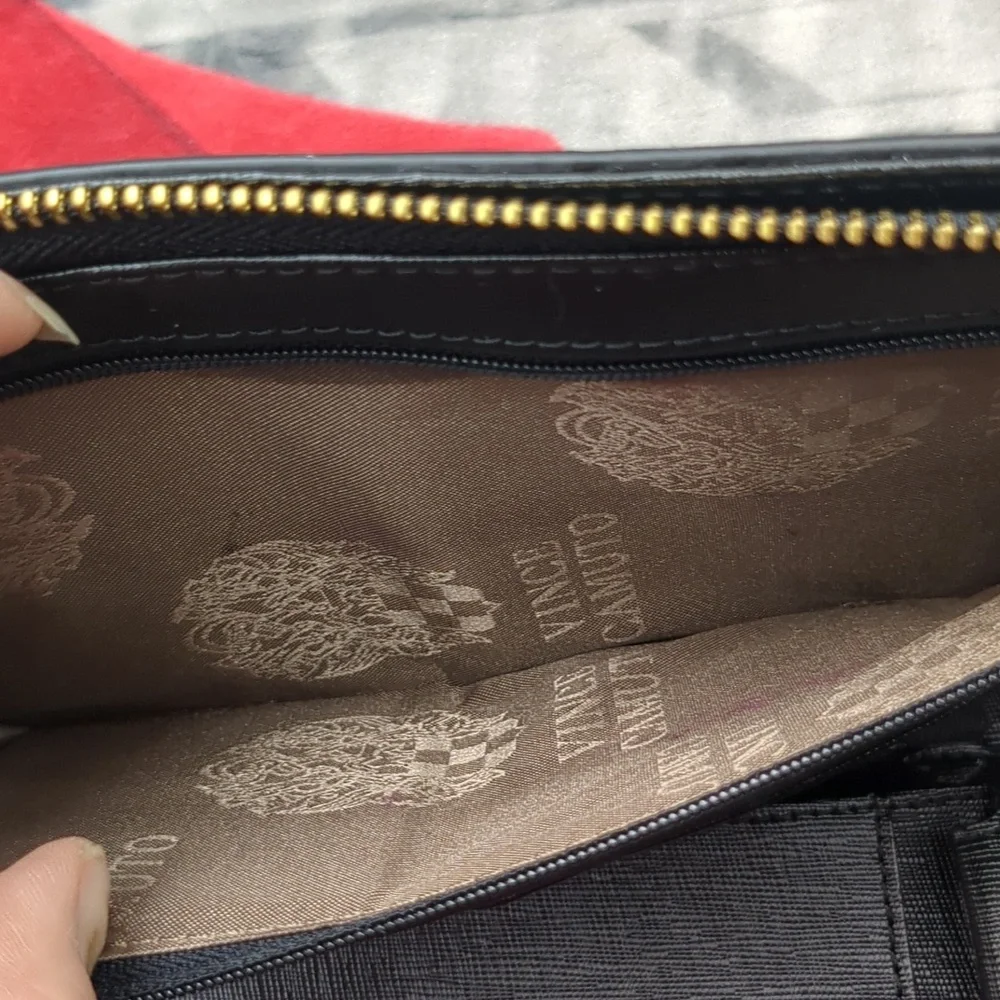 Vince camuto leather clutch